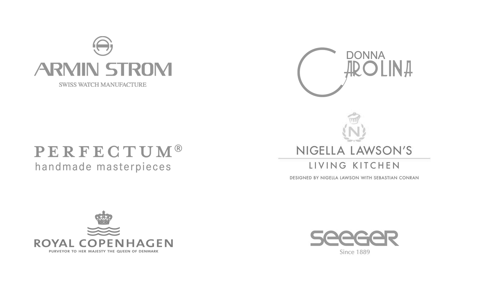 Armin Strom, Perfectum, Royal Copenhagen, Donna Carolina, Nigella Lawson, Seeger